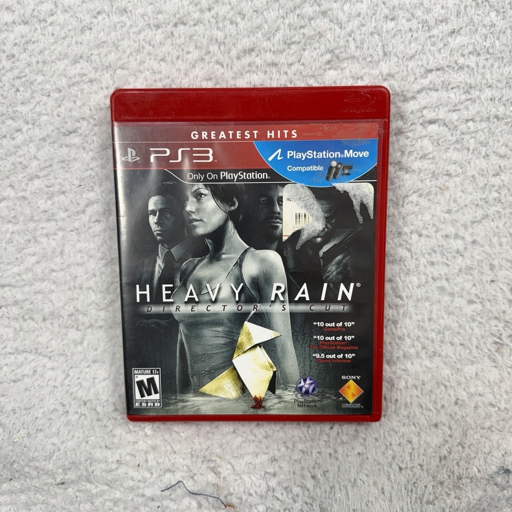 Heavy Rain PS3 Game (Sony PlayStation 3) Complete w/ Manual Tested Working Great